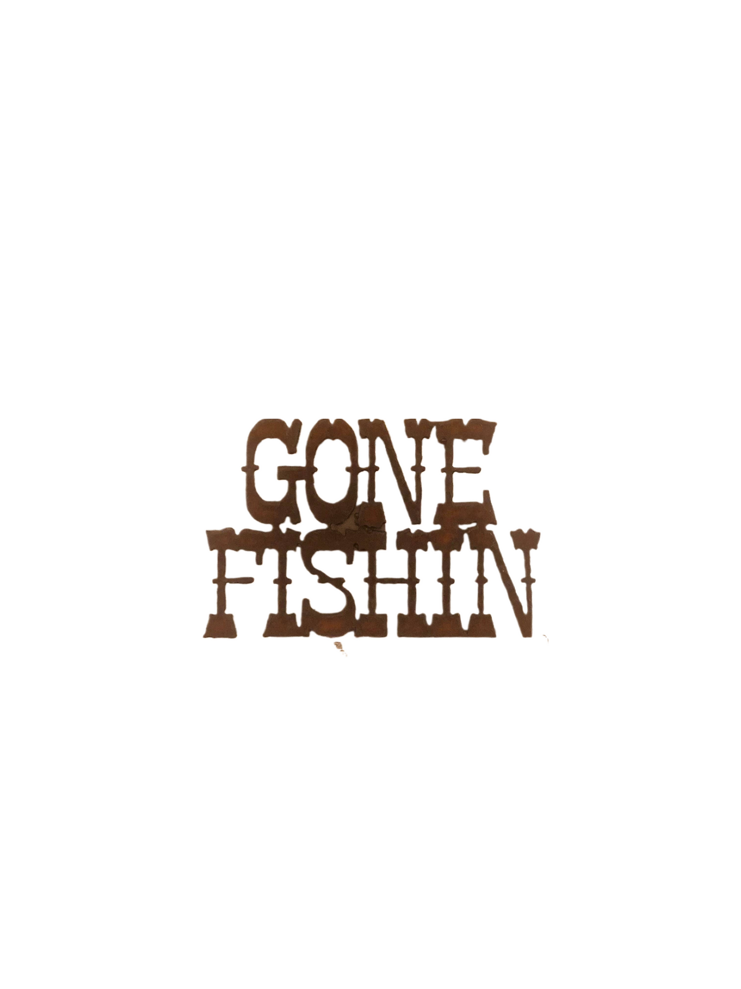 Gone Fishin Rustic Lodge Magnet