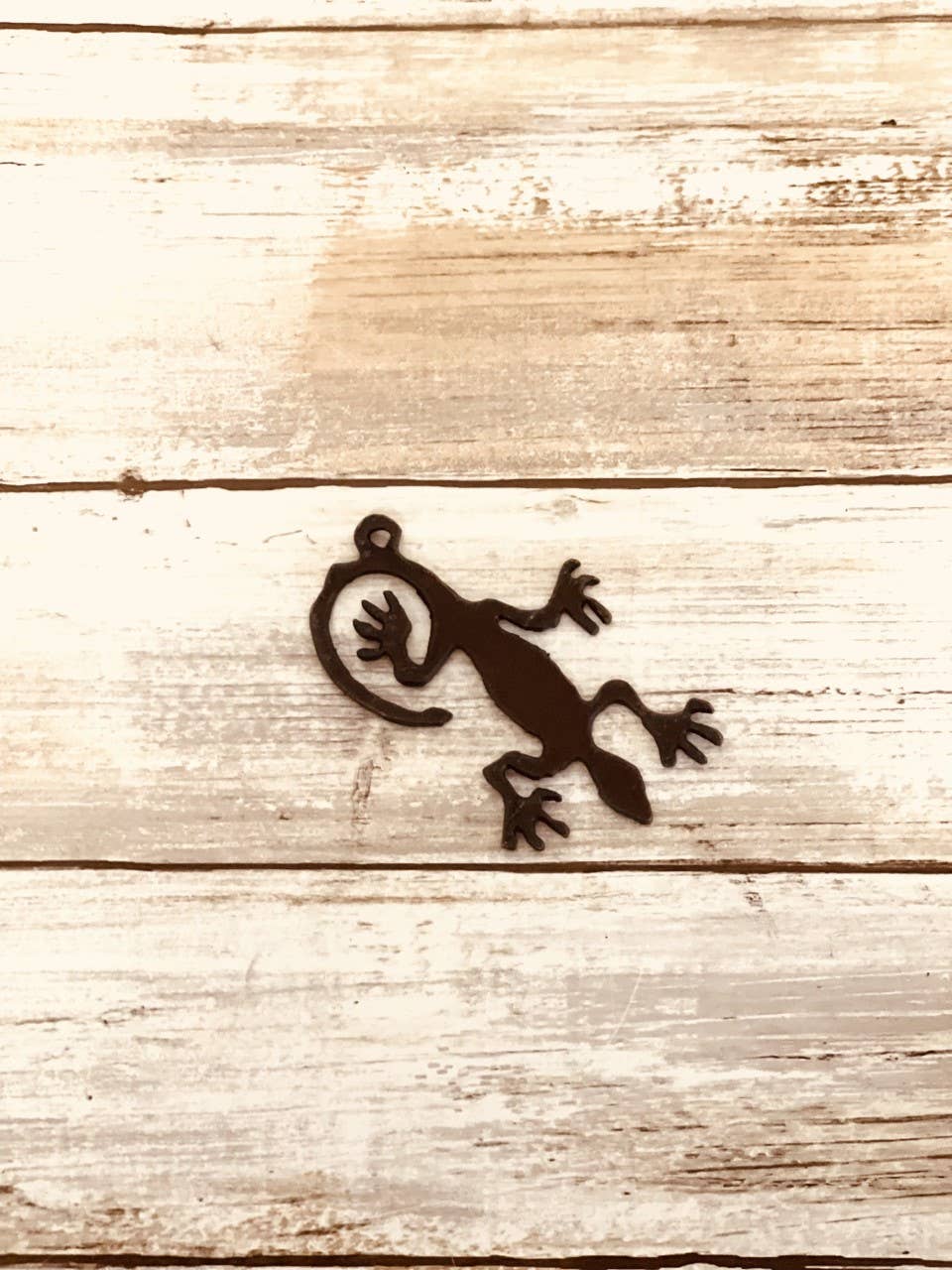 Lizard Charm Rustic Metal Southwest DIY Pendant Gift