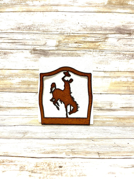 Wyoming Bronc Rider Napkin Holder