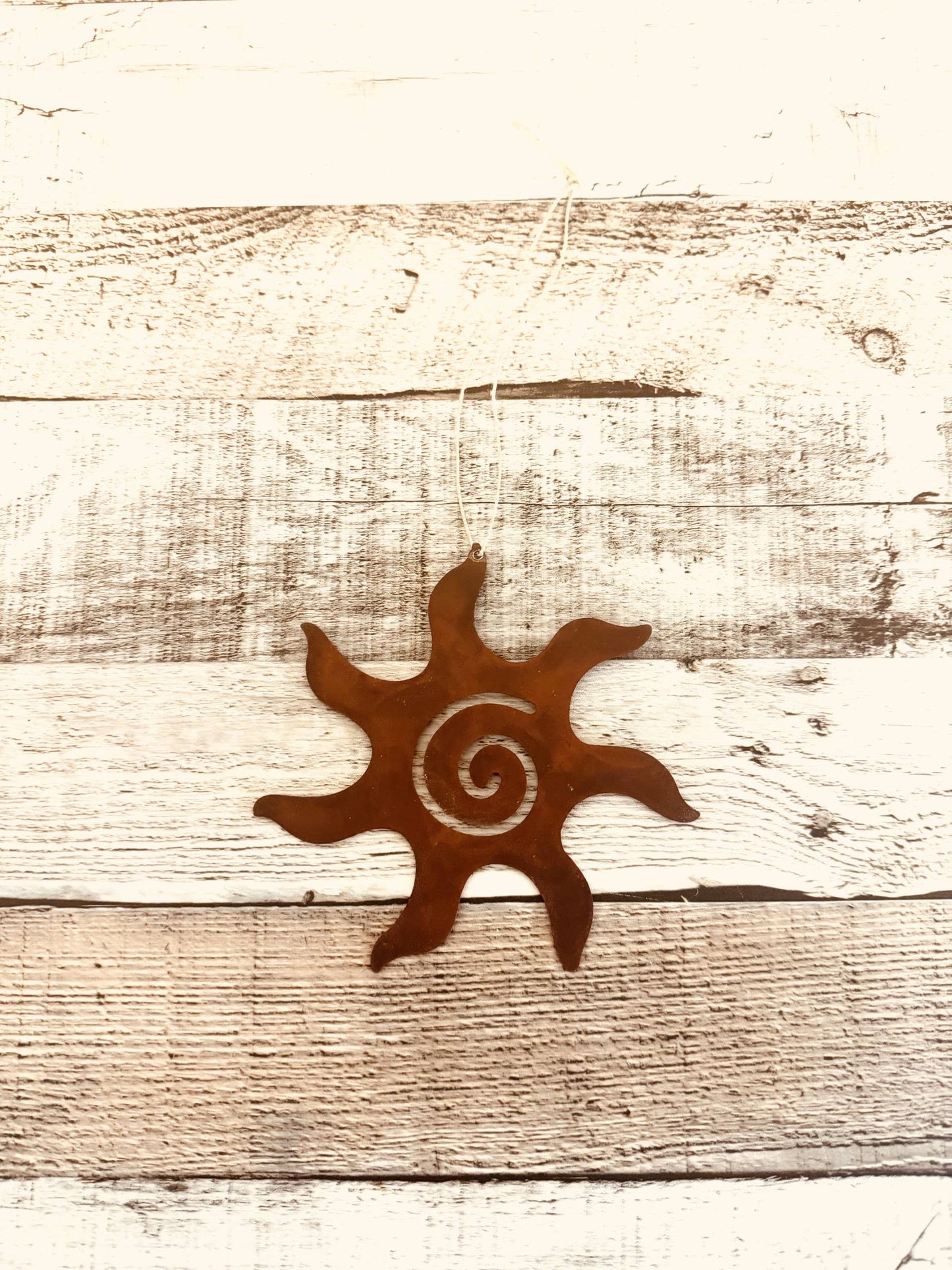 Spirit Sun Rustic Metal Southwestern Desert Ornament