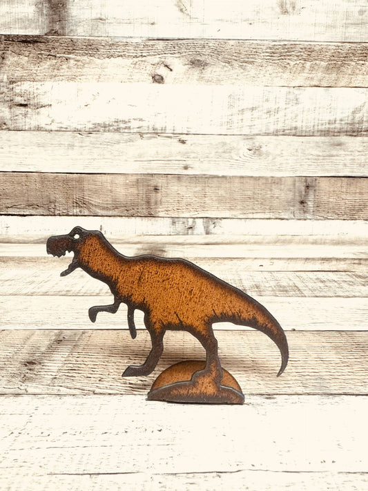 Tyrannosaurus Doodad Rustic Metal Darren Dino Figurine