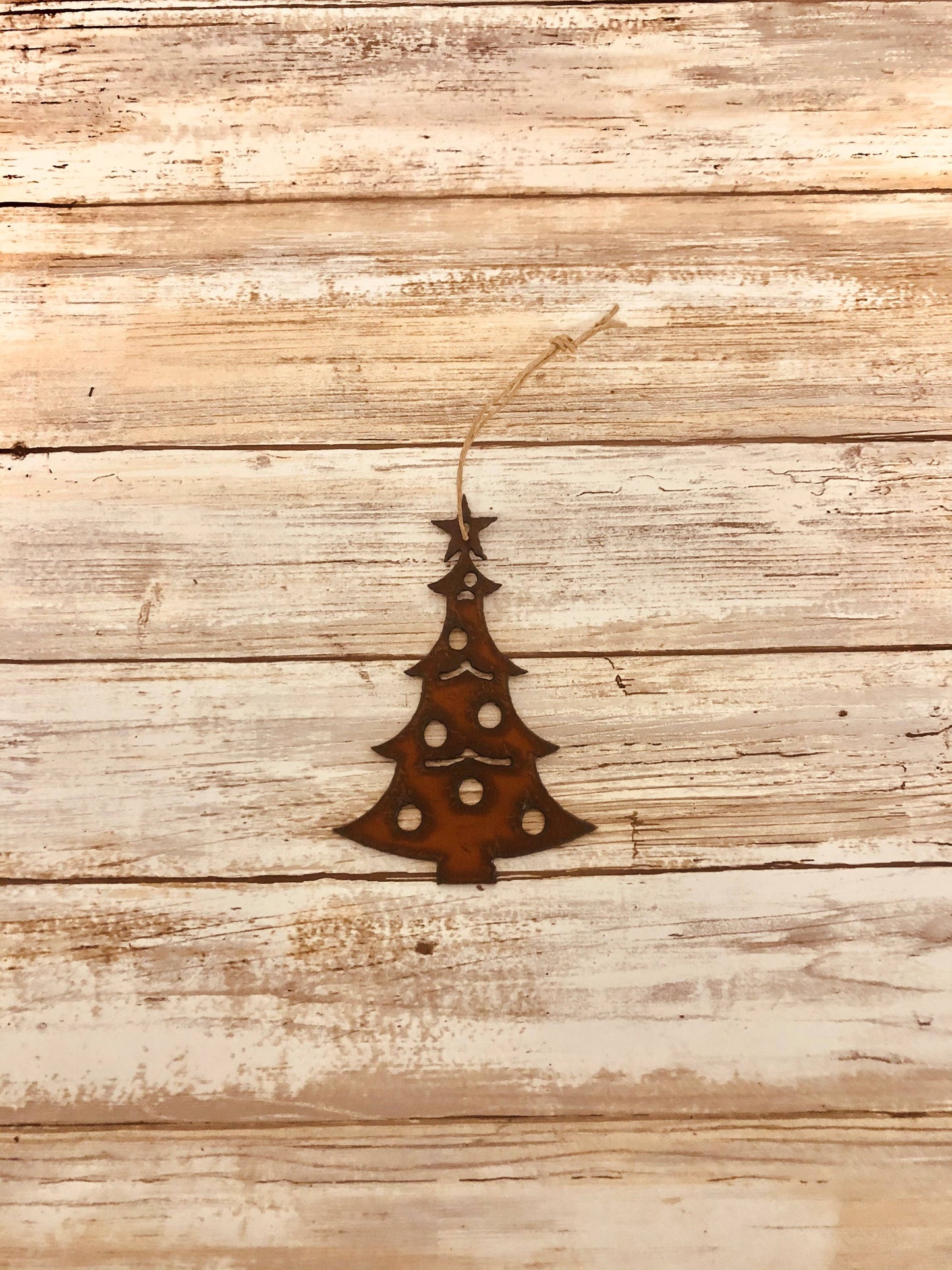 CHRISTMAS TREE Ornament Rustic Metal