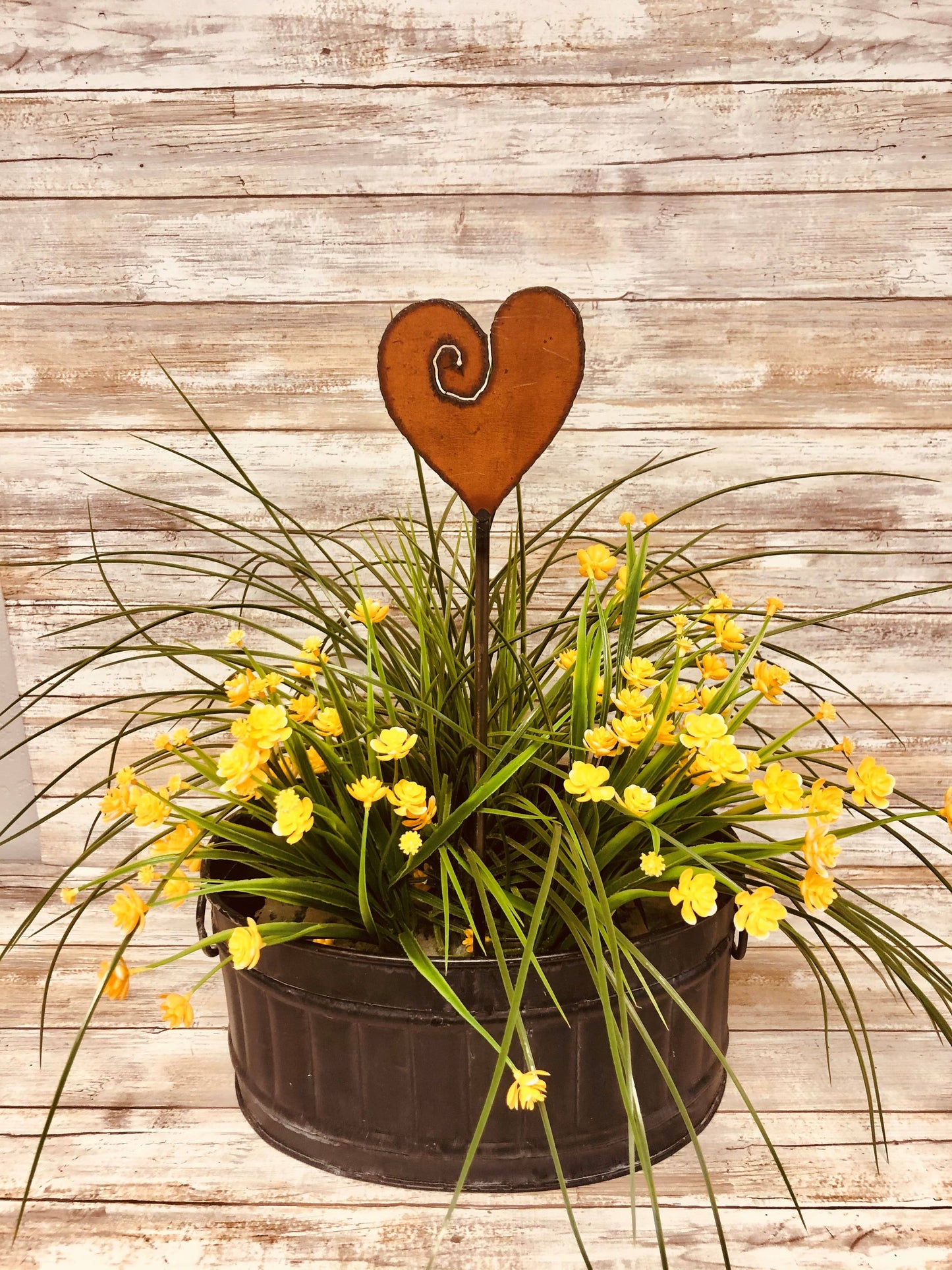 Heart with Swirl Garden Plant Stake