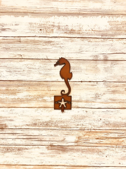 Sea Horse Nautical Single Key Hook