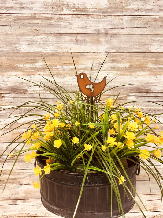 Cute Bird with Feet Garden Plant Stake