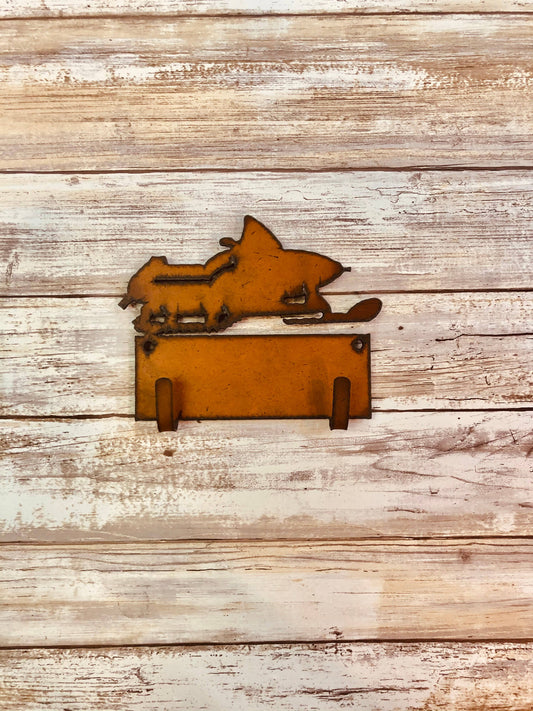 Snowmobile Lodge Double Key Hook