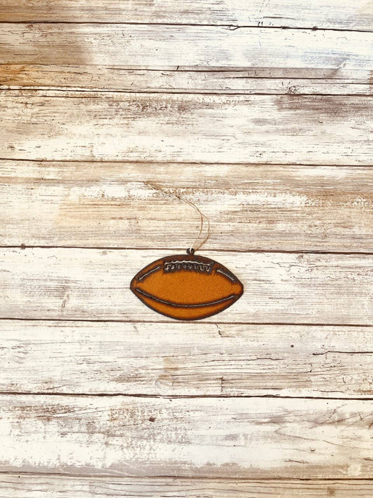 Football Rustic Metal Sports Ornament