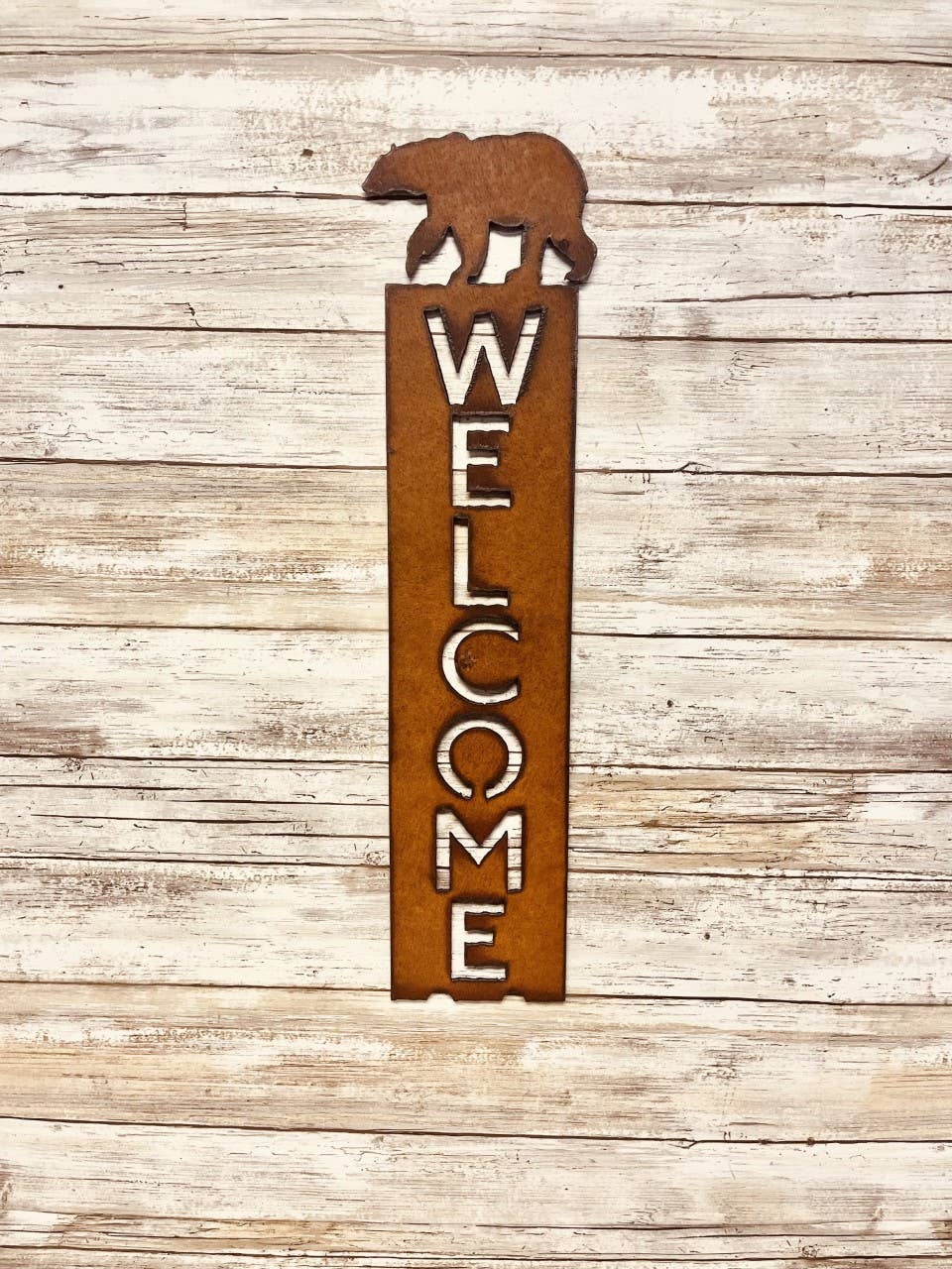 Polar Bear Vertical Welcome Alaska Sign