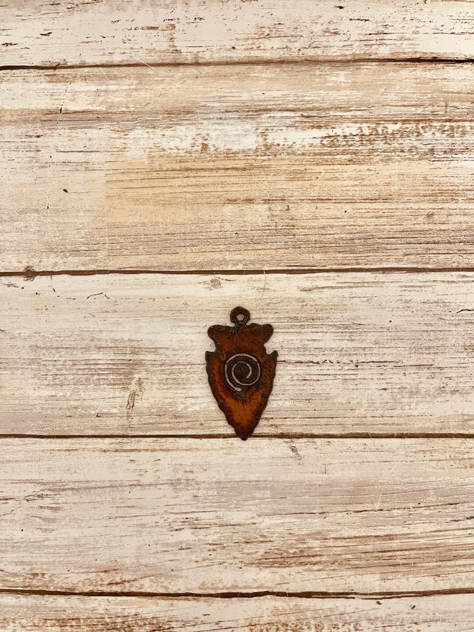 Arrowhead with Swirl Southwest Rustic Charm Pendant