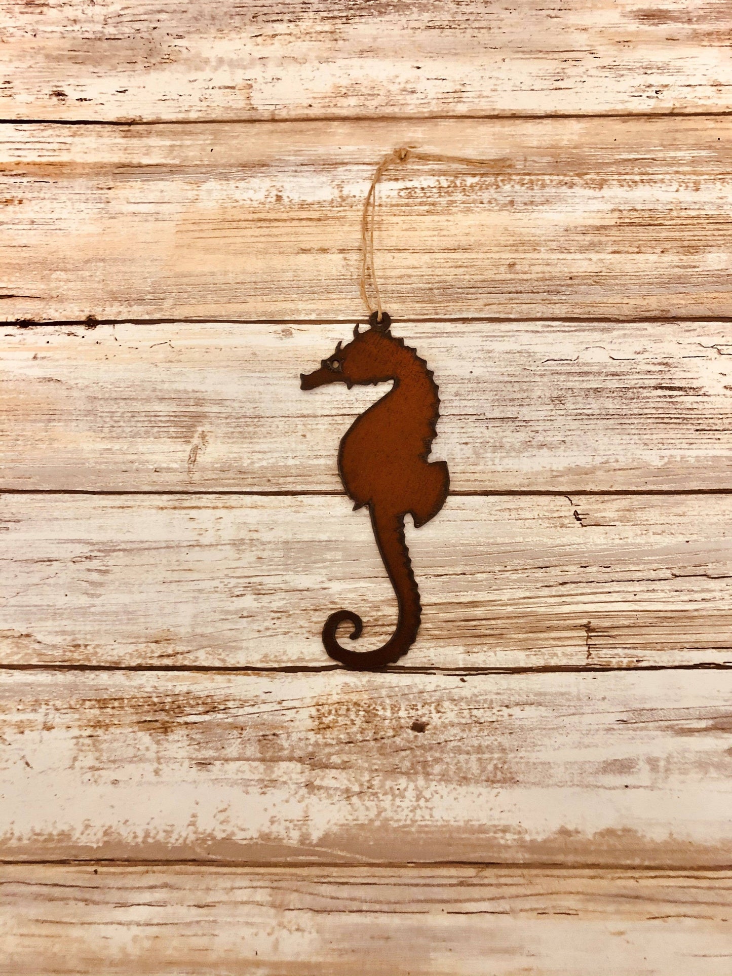 Seahorse Nautical Rustic  Ornament