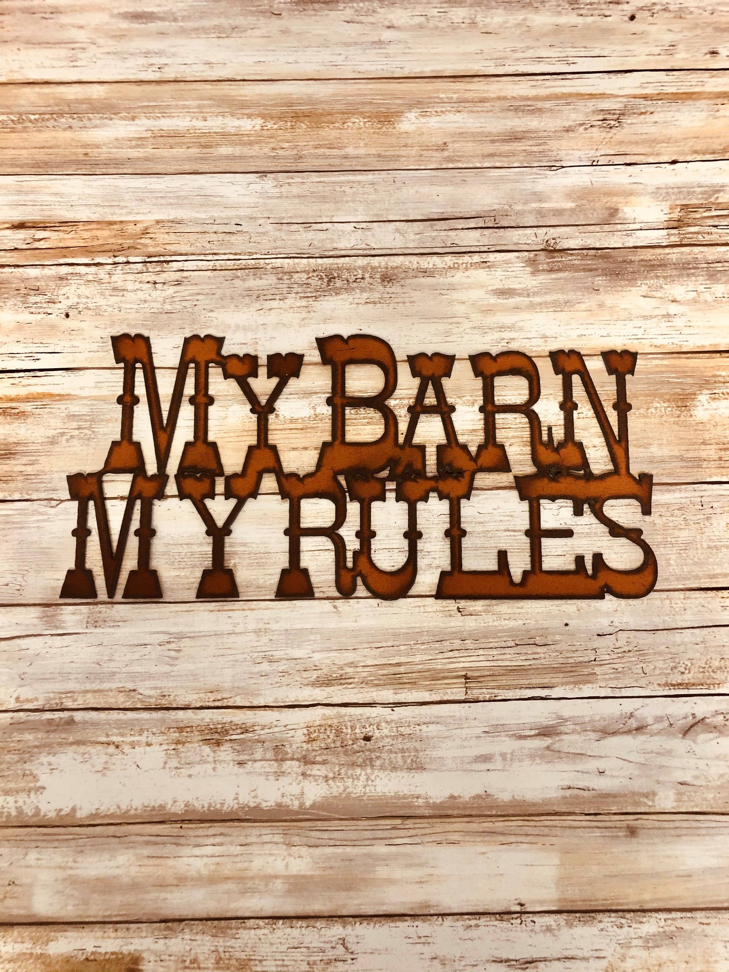 My Barn My Rules Western Rodeo Sign