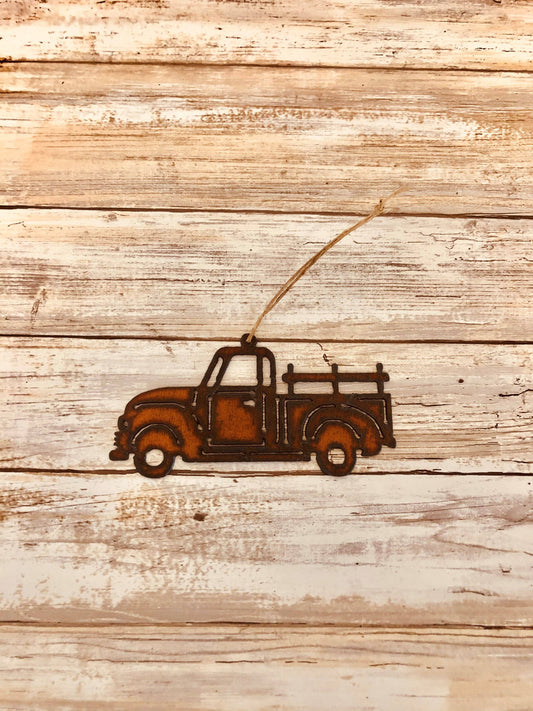 Vintage Truck  Rustic Metal Ornament