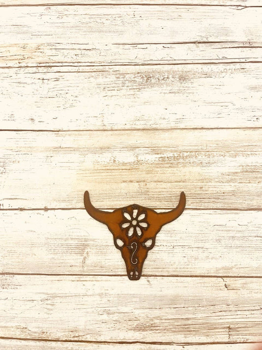 Buffalo Skull GARDEN FRIEND Western Magnet