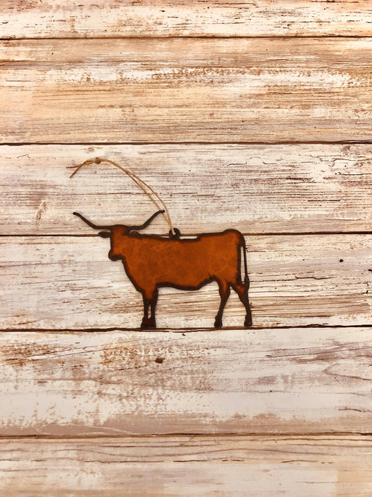 Steer Full Body Western Ornament