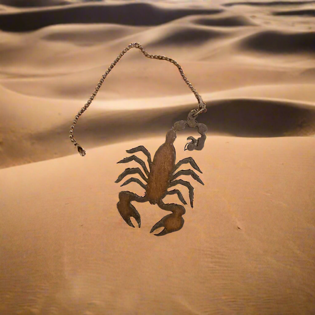 Scorpion Rustic Metal Fan Pull Southwest Home Gift