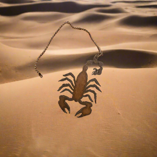 Scorpion Rustic Metal Fan Pull Southwest Home Gift