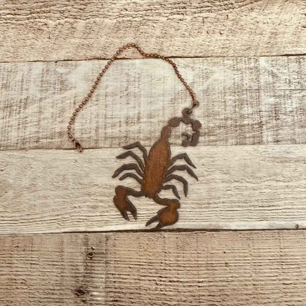 Scorpion Rustic Metal Fan Pull Southwest Home Gift