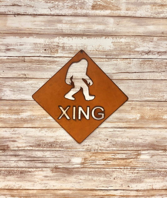 Bigfoot Yeti Sasquatch XING SIGN  Crossing Sign