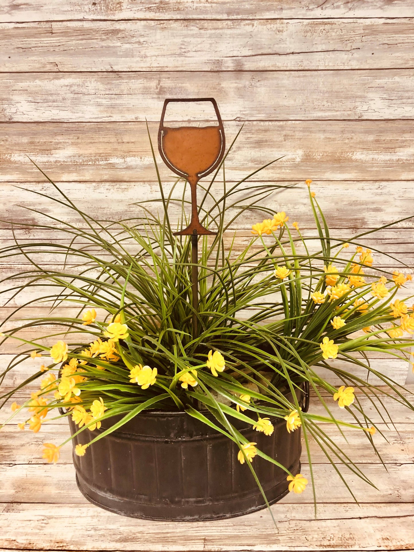 Wine Glass Garden Plant Stake