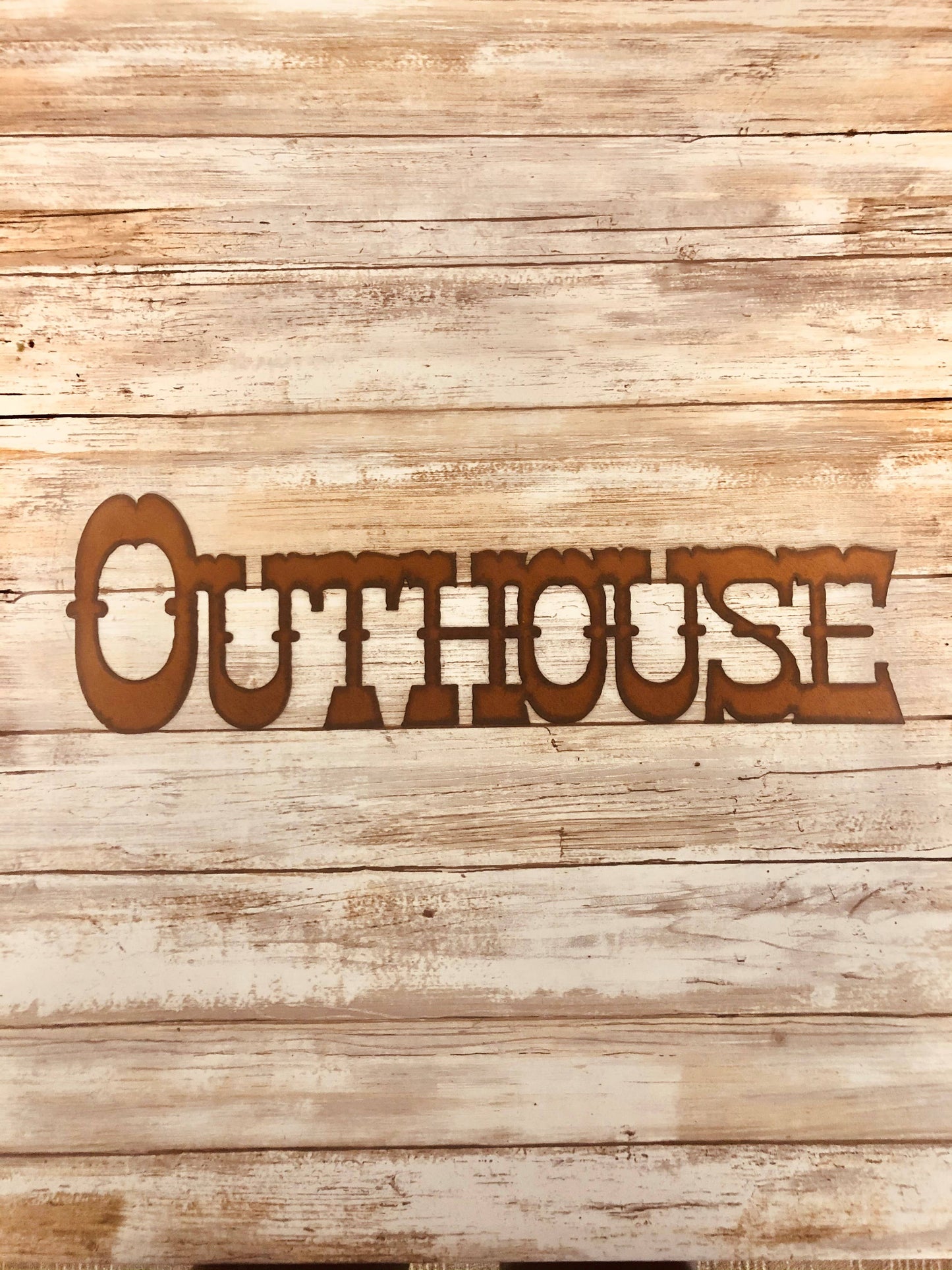 Outhouse Western Bathroom Sign