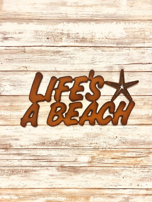 Life's A Beach Nautical Rustic Sign