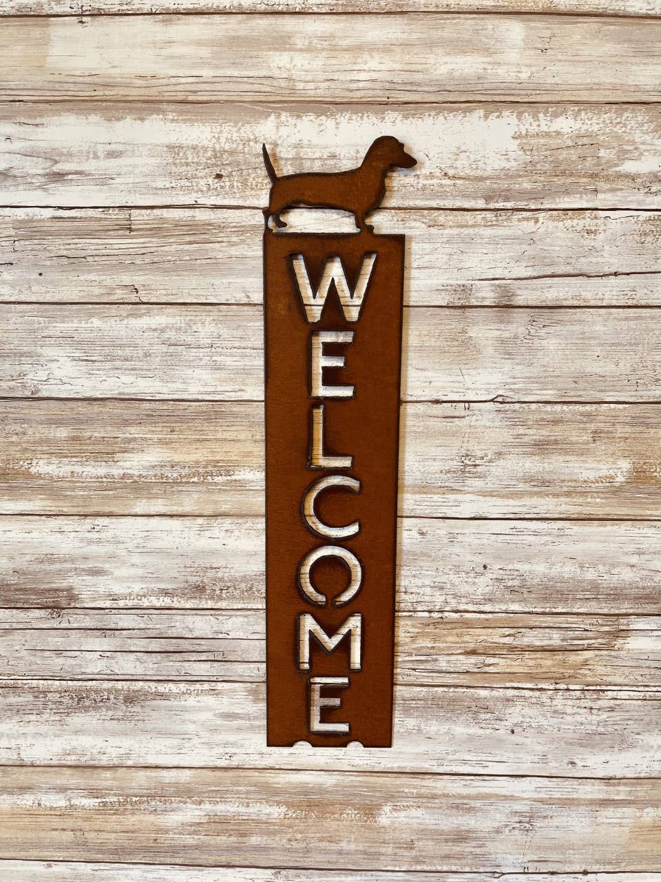 Dachshund Vertical Welcome Sign