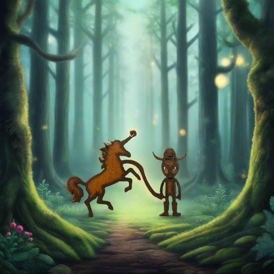 Alien Cowboy with Unicorn Ornament Rustic Metal Area 51 Gift