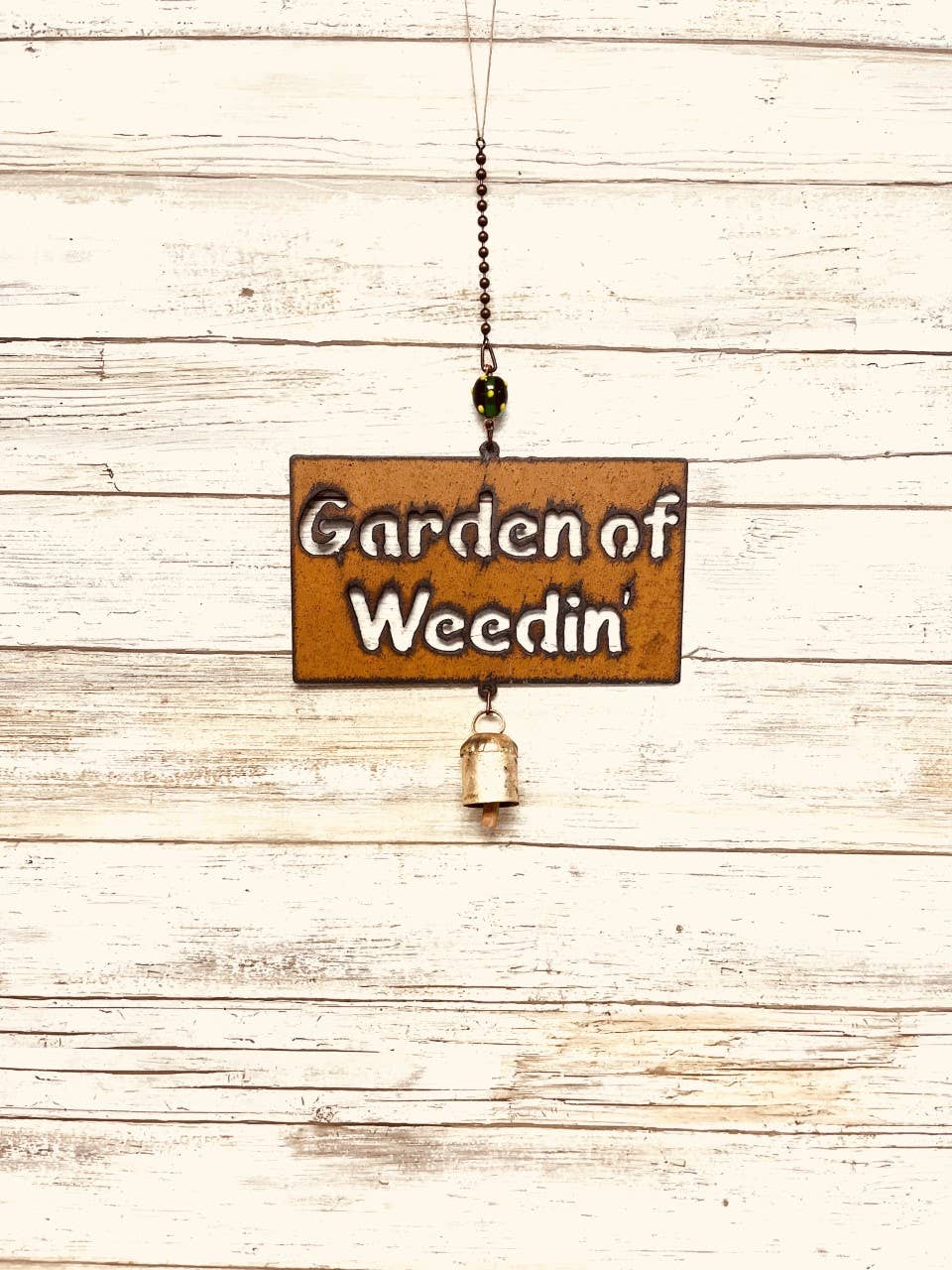 Garden Of Weedin Bell Rustic Metal Garden Chime