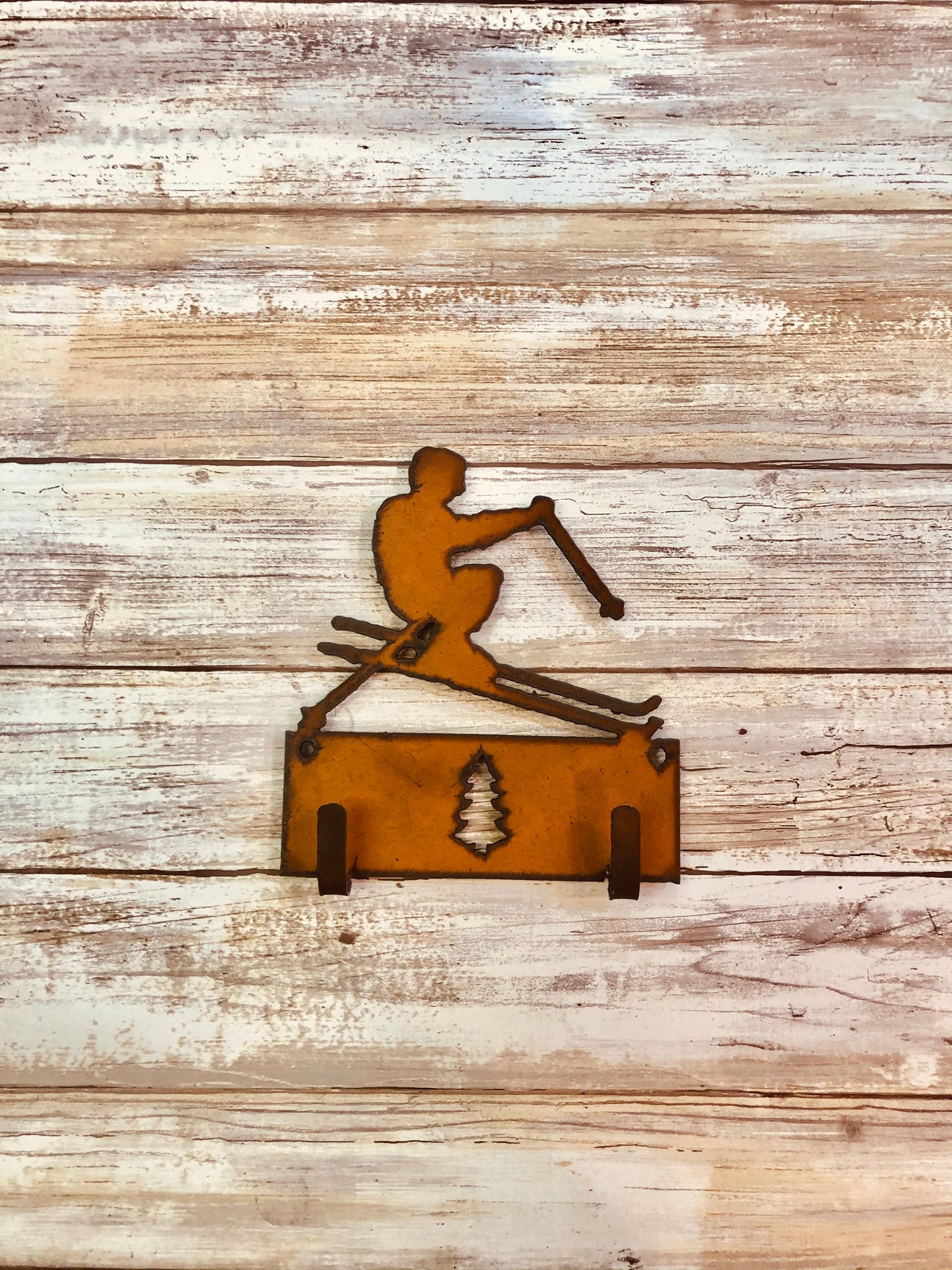 Skier Lodge Double Key Hook