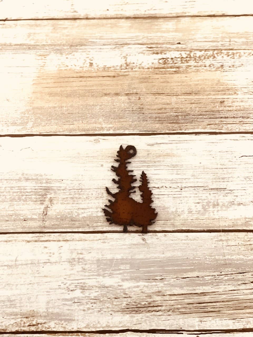 Double Pine Tree Charm