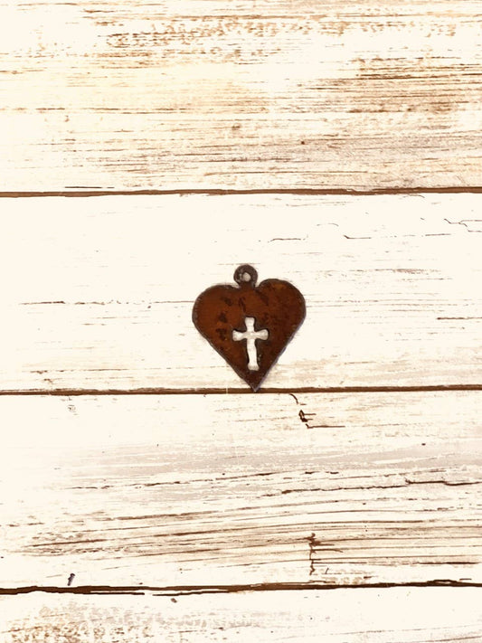 Heart With Cross Charm