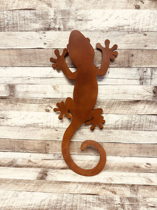 Lizard Gecko Wall Art 3D Rusty Metal Nautical SEA Desert Art