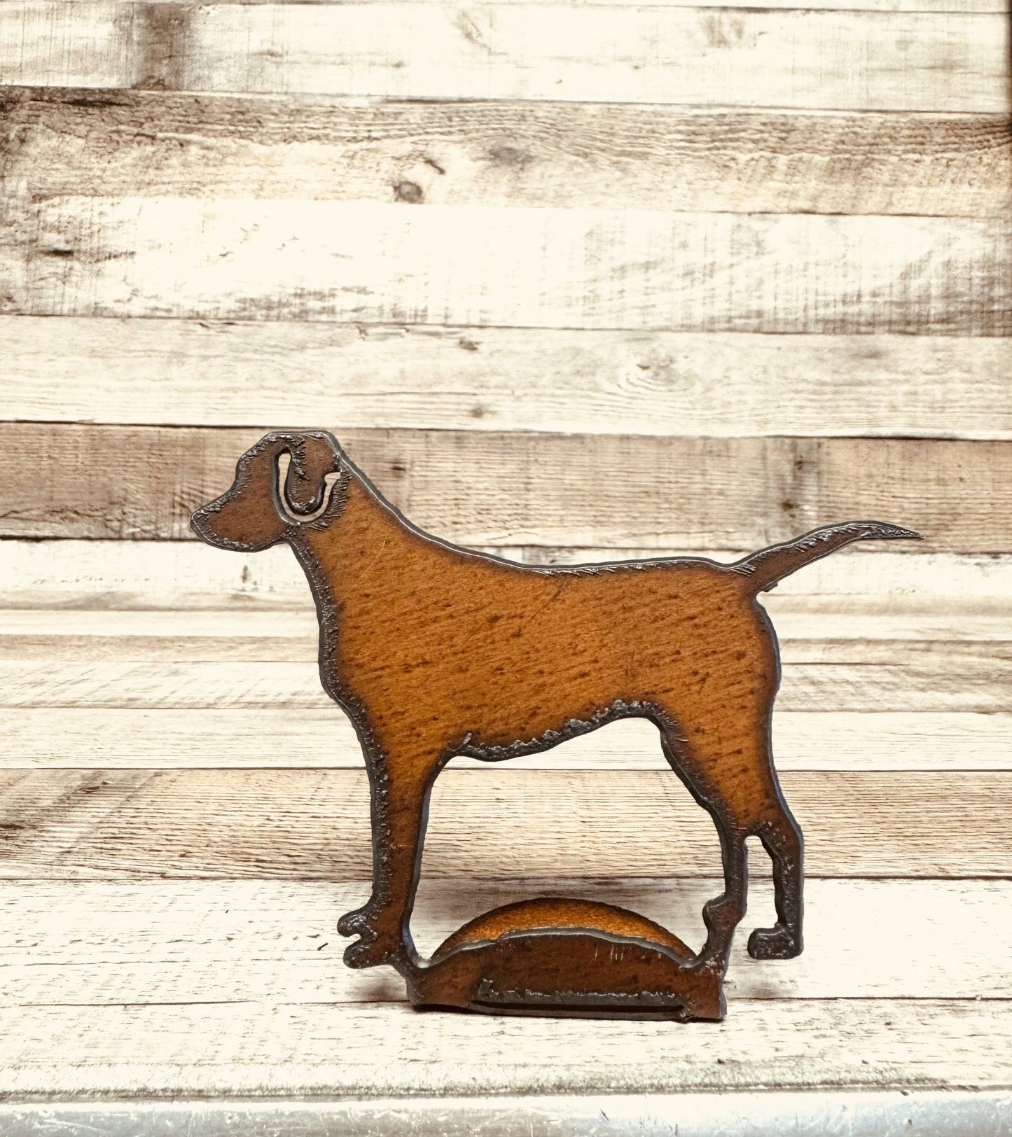 Lab Doodad Rustic Metal Dog Lover Figurine Standing