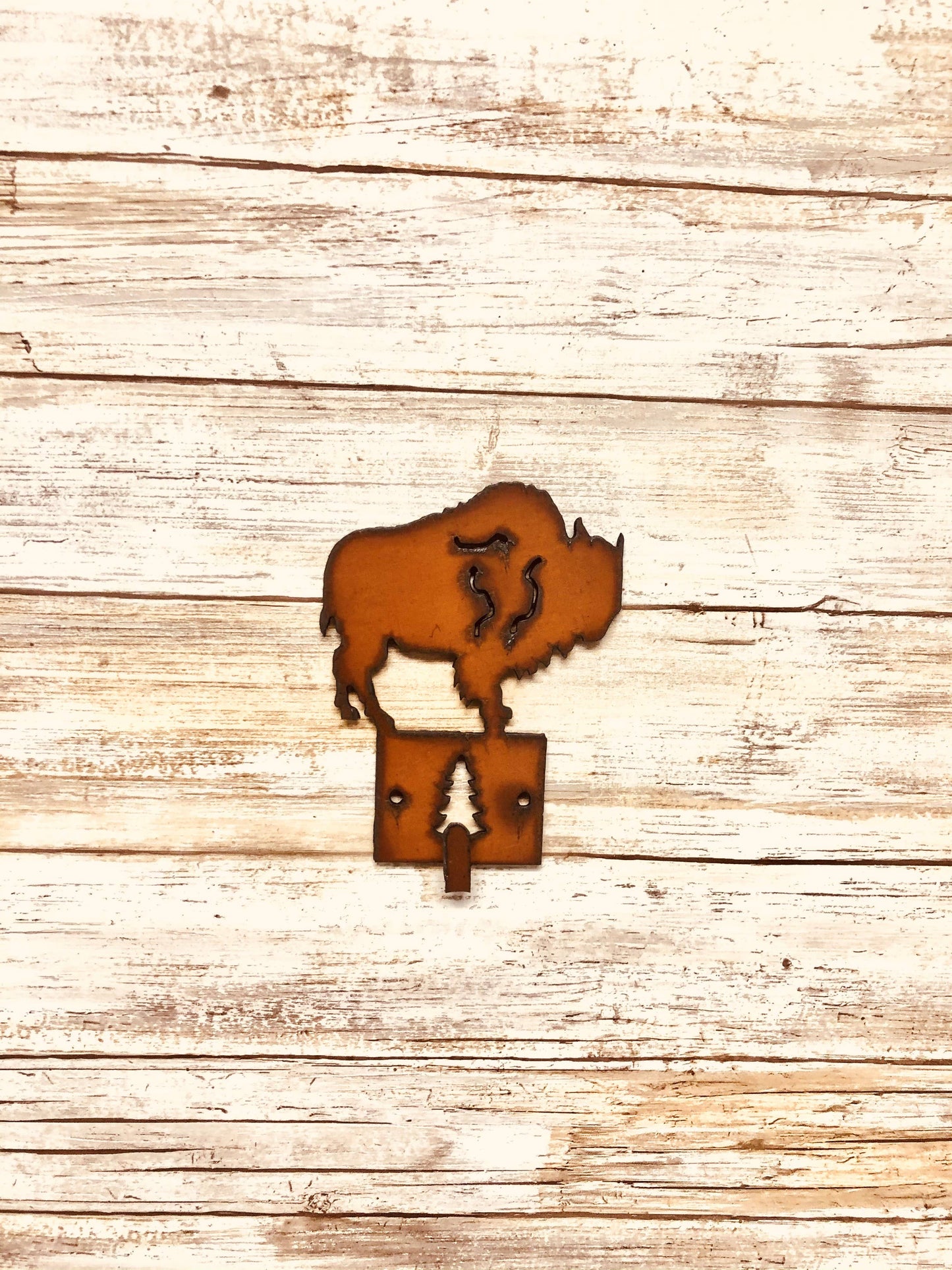 Buffalo Lodge Rustic Single Key Hook