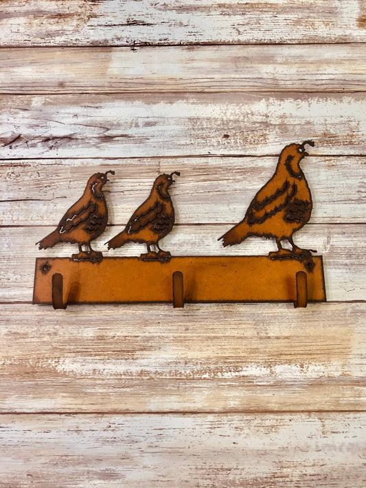 Quail Family Southwestern Triple Key Hook