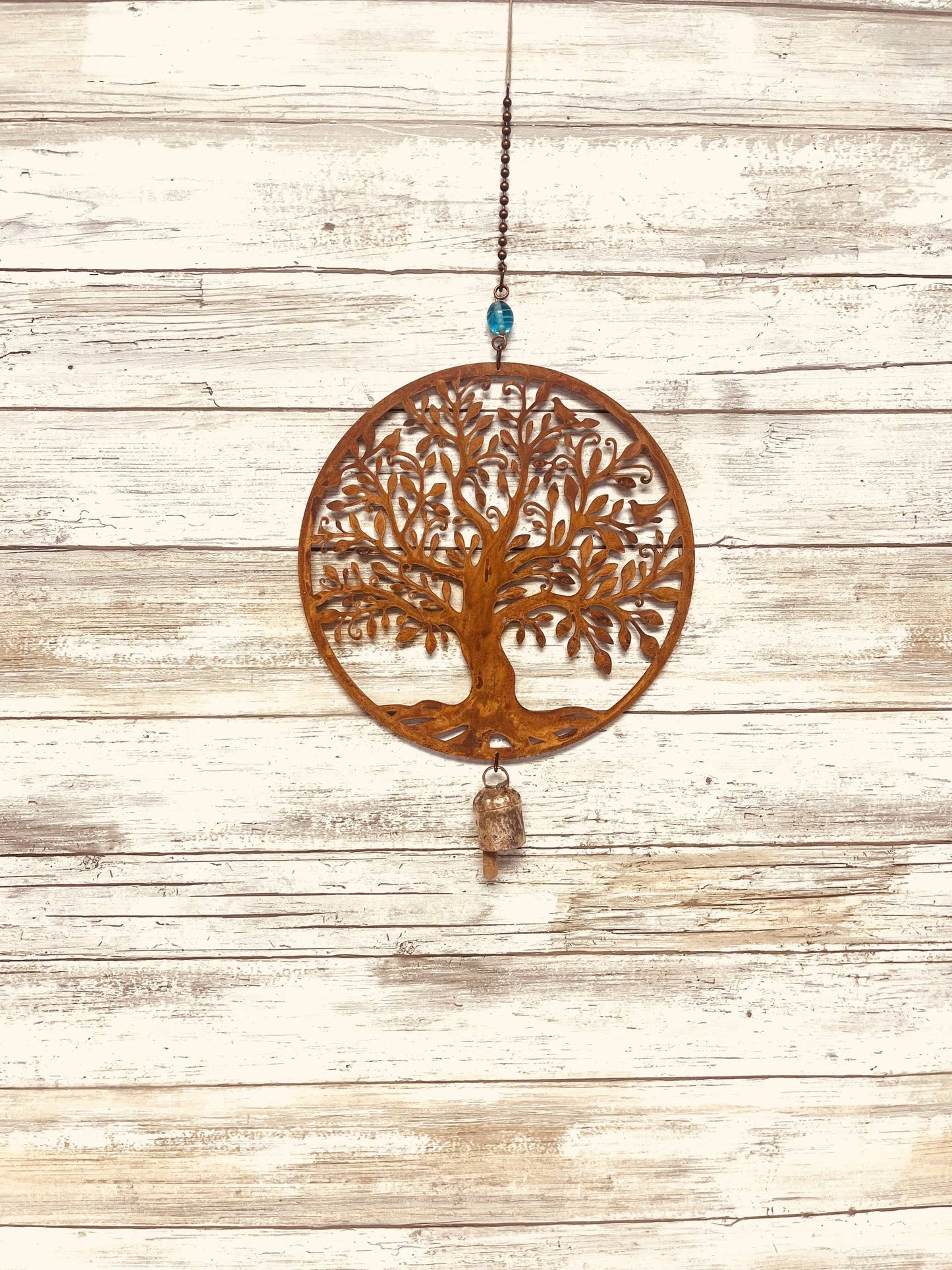 Tree of Life Rustic Metal Garden 8 Inch Bell Decor Chime