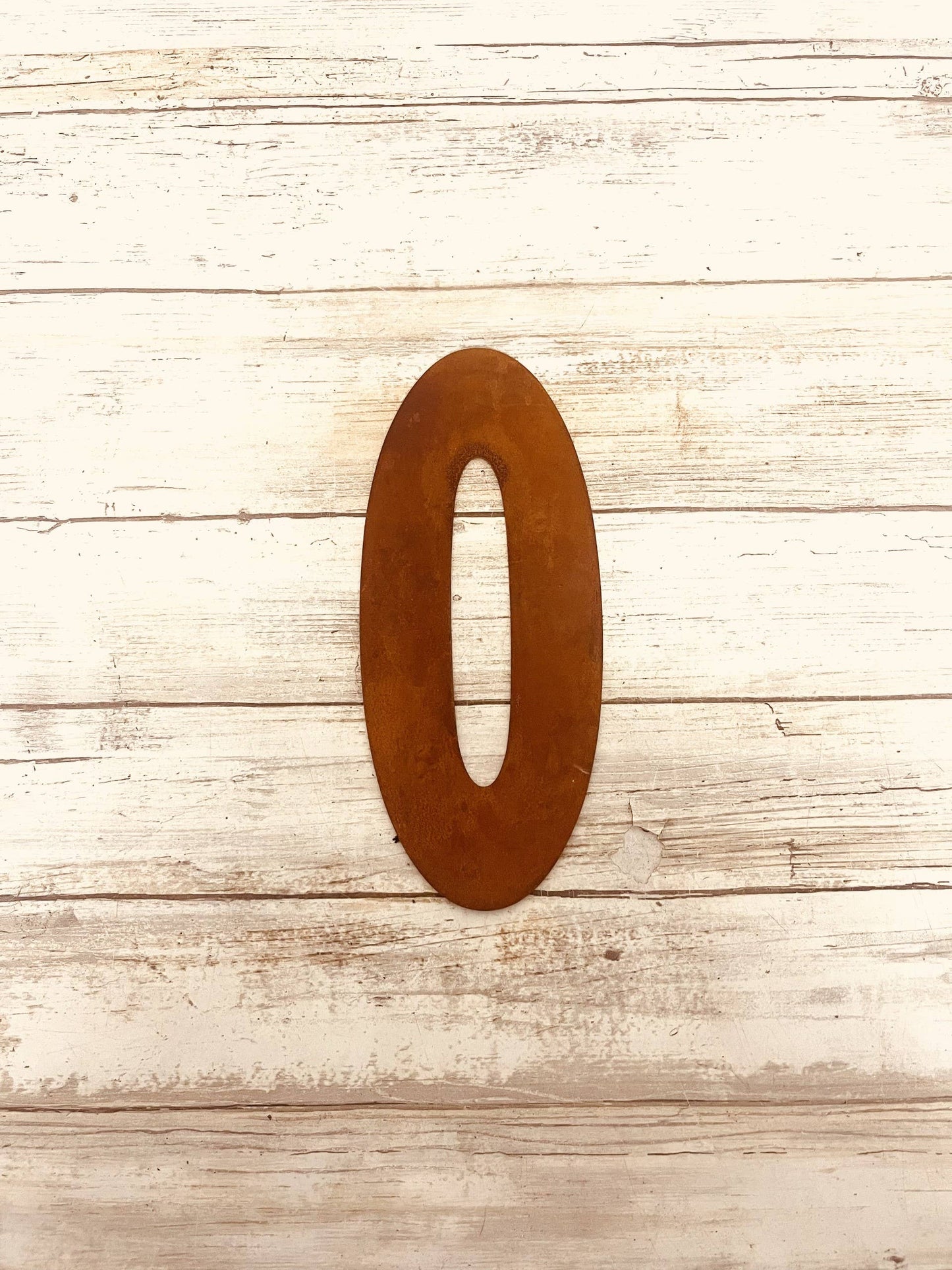 Metal House Number 0 Metal Rustic 8 Inch Garden Outdoor DIY