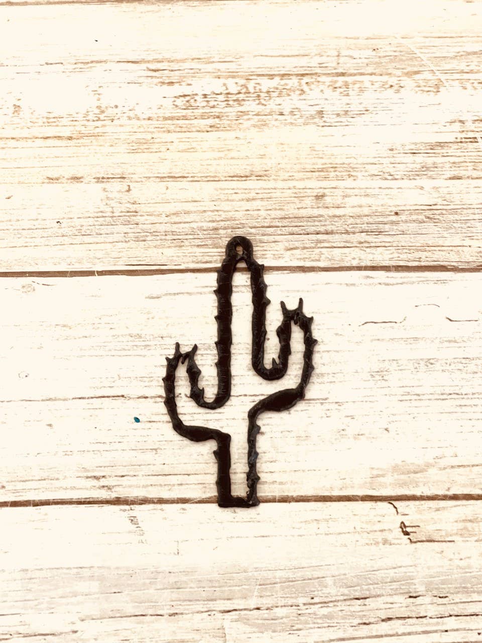 Outline Cactus Charm Rustic Southwestern Pendant