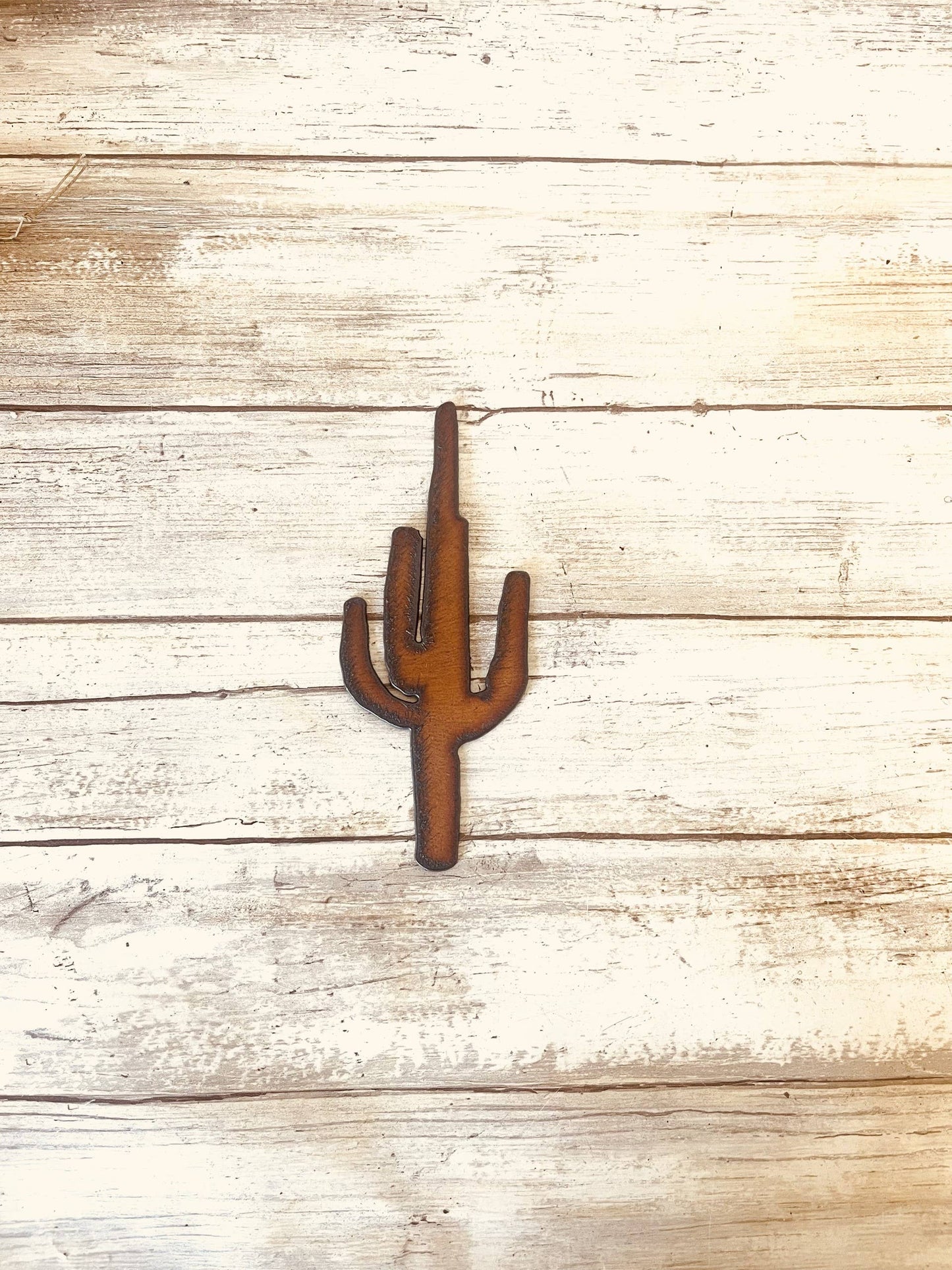 Desert Saguaro Cactus Rustic Metal Magnet Arizona