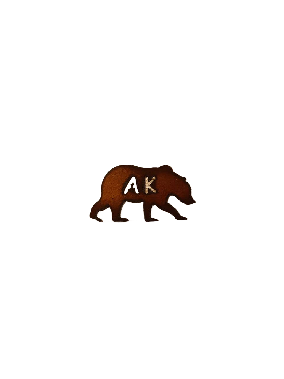 Grizzly Bear Magnet with AK for Alaska Cutout Gift