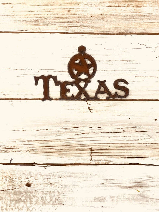 Texas Word With Star Charm