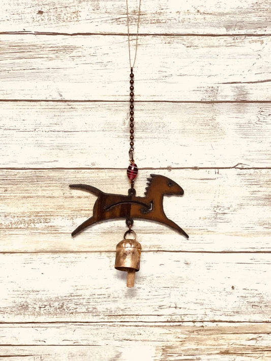 Spirit Horse with Arrow Bell Rustic Native New Mexico Chime