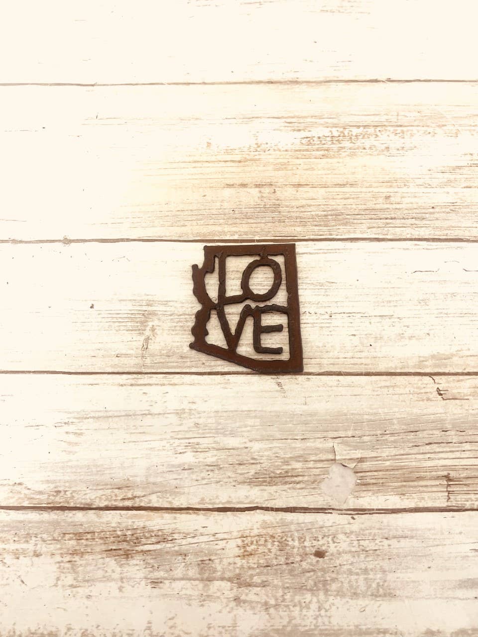 Arizona Outline with Love Magnet Rustic Southwest Gift