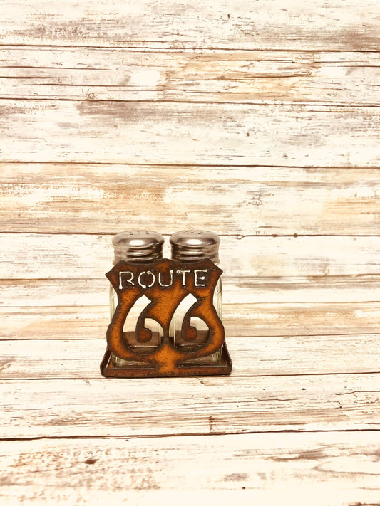 Route 66 Salt n Pepper Shaker Holder