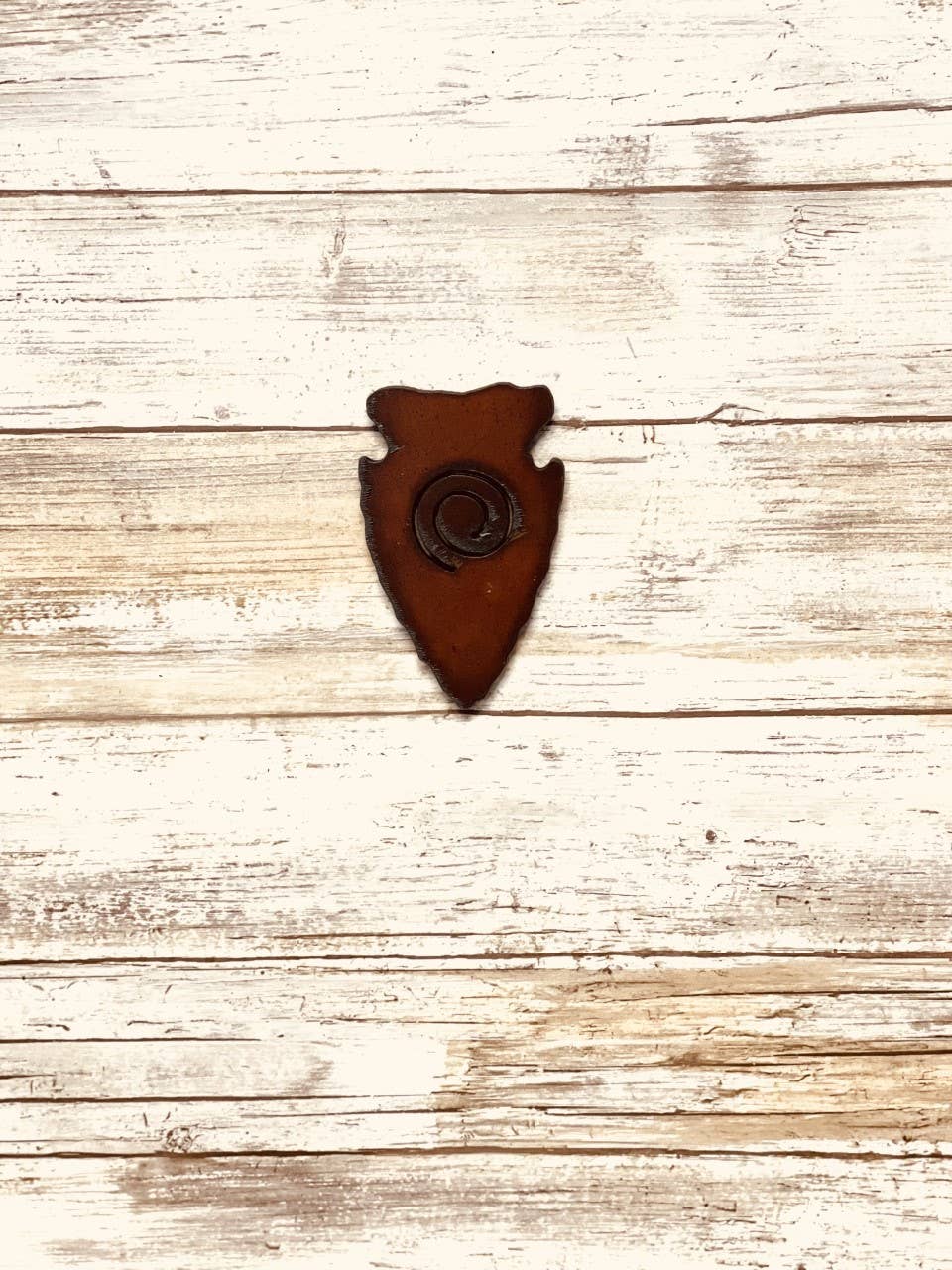 Arrowhead with Swirl Native rustic Metal Magnet