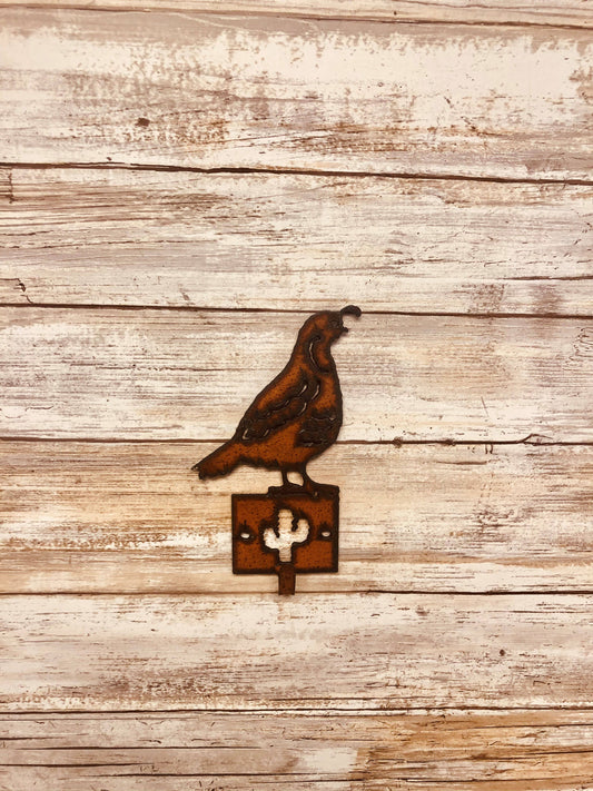 Quail Southwestern Desert Single Key Hook