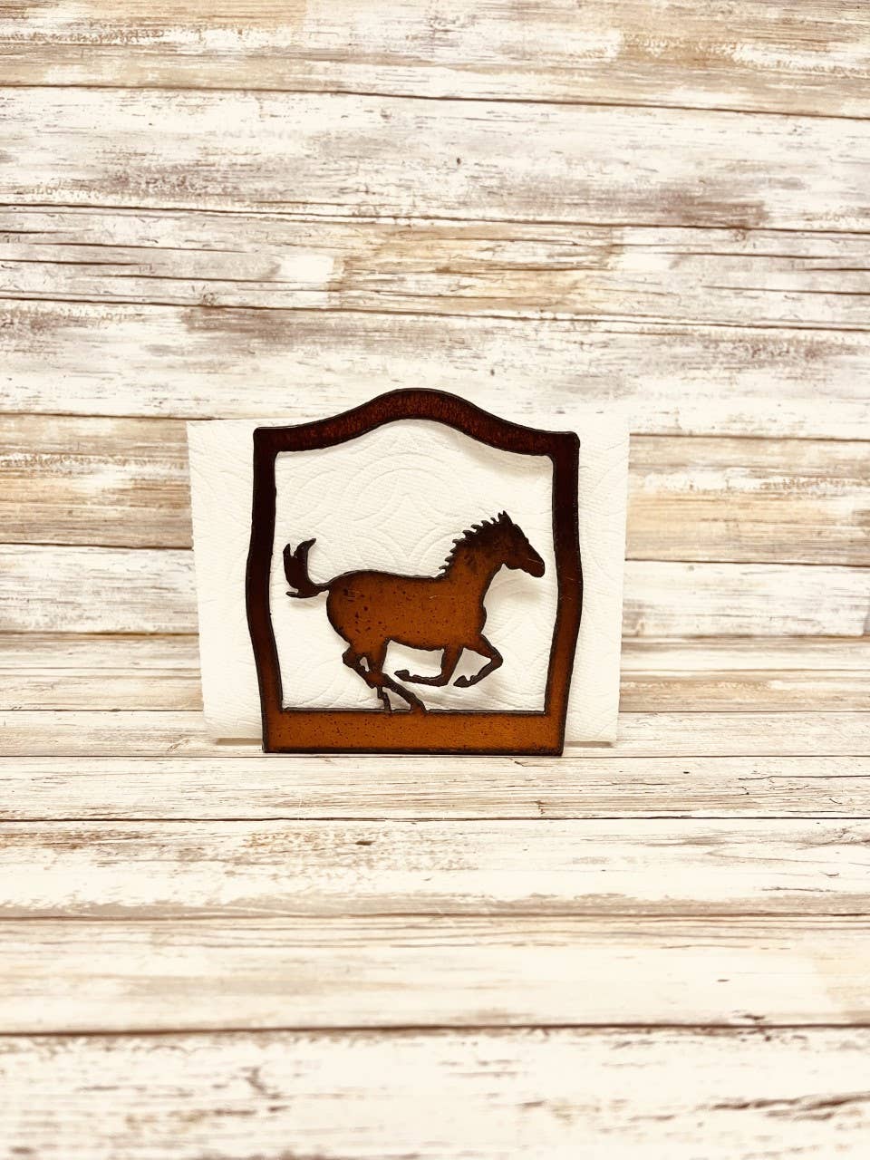 Horse Rustic Rodeo Western Napkin Holder