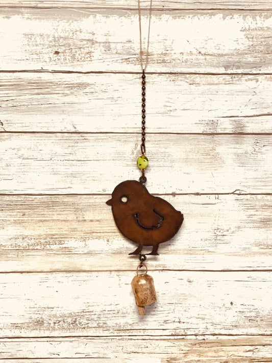 Chick Bell Rustic Farmhouse Garden Decor Chime