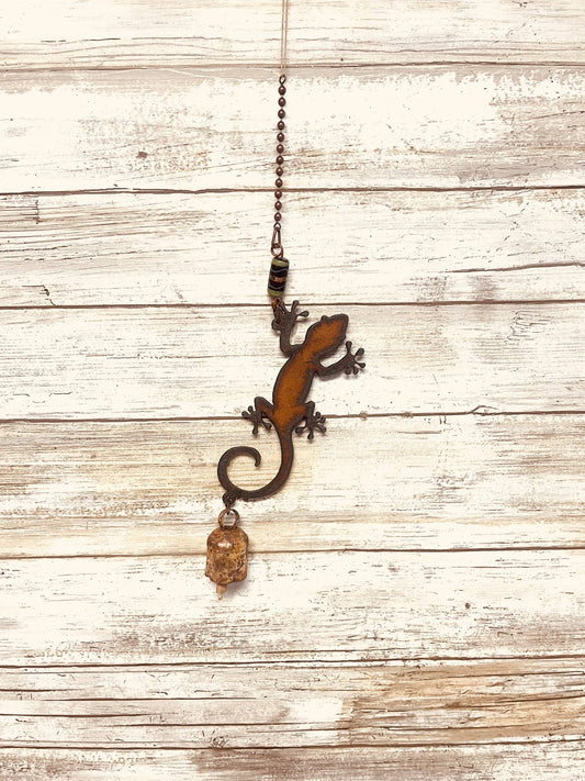 Gecko Southwest Bell Garden Chime Rustic Metal gift