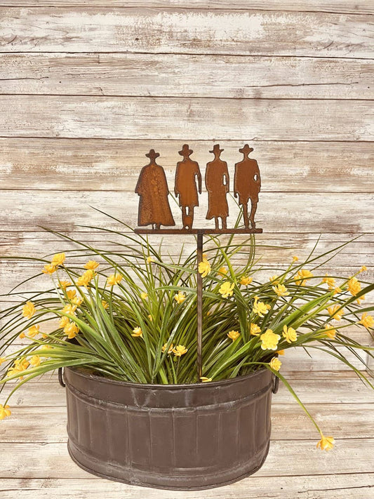 Tombstone Lawmen Cowboys Garden Plant Stake